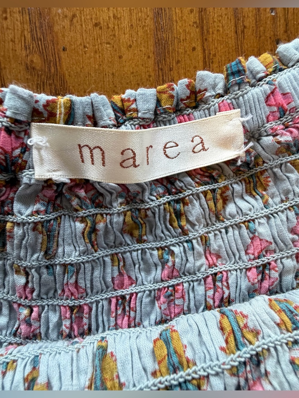 Marea by Liz Joy Smocked Floral Block Print Maxi Dress - Picture 3 of 4